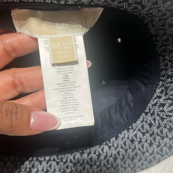 Michael Kors MK Blue Monogram Bucket Hat one size - Picture 4 of 6